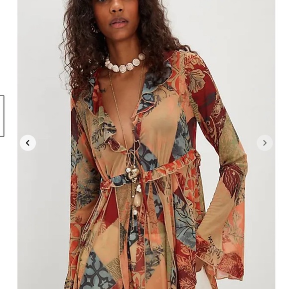 NWT Free People Wildest Dreams Tunic in Patchwork Combo Size XS - Picture 5 of 8